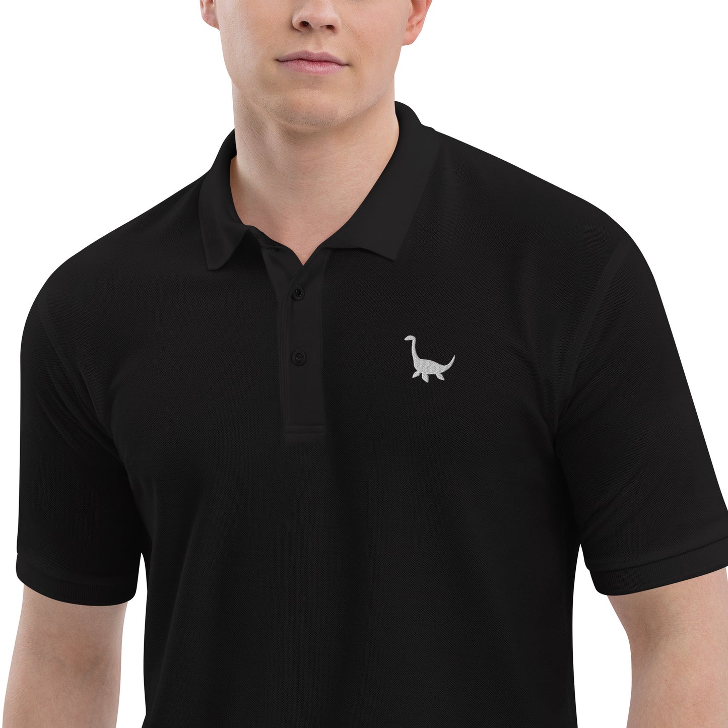 Polo Brodé logo blanc