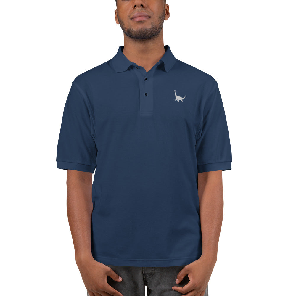 Polo Brodé logo blanc