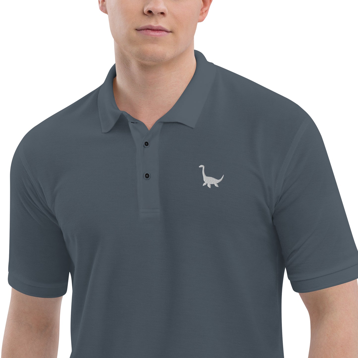 Polo Brodé logo blanc