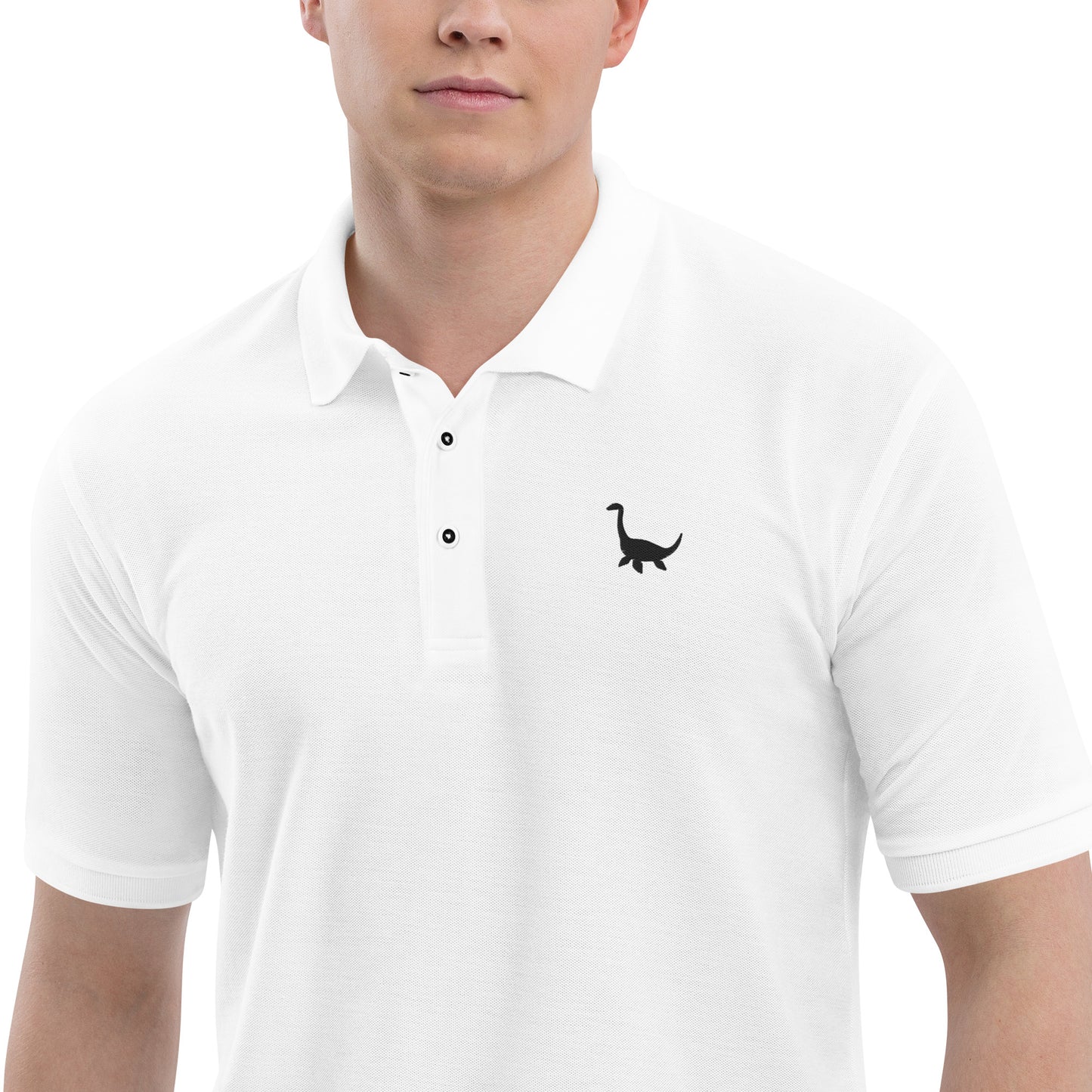 Polo Brodé logo marine